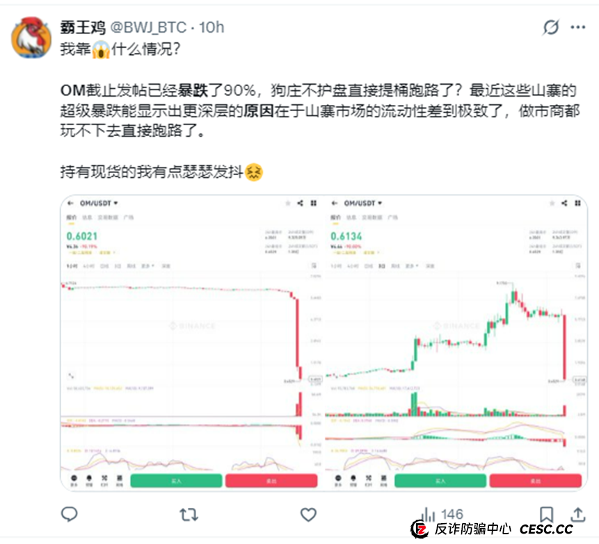 又一个百倍币崩盘！起底币圈OM代币骗局：一场精心设计的币圈资金盘游戏！